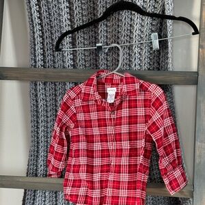 Carter's Vibrant Red Checkered Kids Shirt